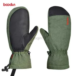 Luvas de esqui Boodun masculino feminino inverno luvas de esqui à prova de vento à prova d'água neve snowboard luvas de esqui luvas quentes de lã térmica com PU Palm HKD230727