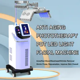 La macchina per il trattamento dell'acne leggera a LED PDT di vendita calda riduce i pori rimuove i vasi sanguigni rossi rughe antinvecchiamento fototerapia attrezzatura per il ringiovanimento della pelle