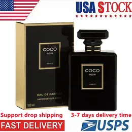 Marca Quente Perfume Feminino Coco Noir Eau De Parfum Spray Corporal Fragrância de Madeira Perfume para Encontros Feminino