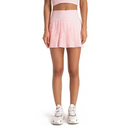 2024 Lemons Water-cooled Lined Fabric Cool Built-in Liner Side Pocket Cotton Blend Pleated Skirts Three-point Sweatpants Skirt