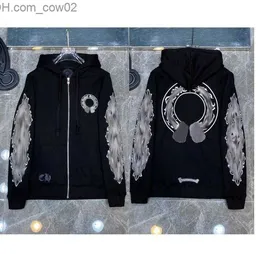 Heren Hoodies Sweatshirts Mode Luxe Heren Jassen Designer Rits Sweatshirts Hart Hoefijzer Cross Print Merk Ch Hoodies Vrouwen Z230727