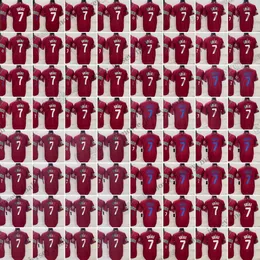 7 Julio Urias 2023 Camisas de Beisebol da Copa do Mundo Combinando Cores Vermelhas Camisas Costuradas Tamanho S - XXXG