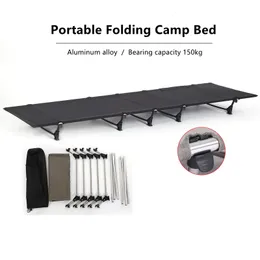 Camp Furniture Folding Bed Camping Cots For Outdoor Hiking Backpacking Travel Tent Sleeping Portable Lightweight Cot Foldable Ultralight 230726