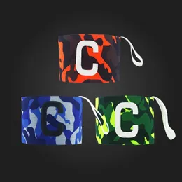 Other Golf Products 2 Pcs Football Captain Arm Band Outdoor Soccer Training Match Leader Symbol Strong Stickiness Sleeve Badge Elastic Camo 230726