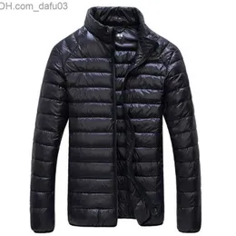 Męskie Parkas Parkas Down Parkas Autumn Winter Jacket Men Casual Stand Okoł Ultra Light Parka Płaszcz Przenośna warstwowa warstwa Windproof White Duck 6xl 221122 Z230727