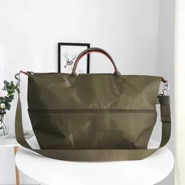 Embroidered duffle bags Nylon Oversized Travel Bag for Men Women Foldable luggage Single Shoulder Cross body Bag 230715