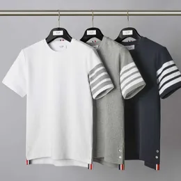 Gaoke Heavy Yarn-dyed Waffle Sweater Fabric Thick Round Neck Short-sleeved T-shirt Fashion Men's Pure Cotton Bottom Shirt