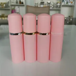 30ps 60 ml rosa plastskumpump påfyllningsbar tom kosmetisk flaskfransar rengöringsmedel tvål dispenser schampoflaska med gyllene278h