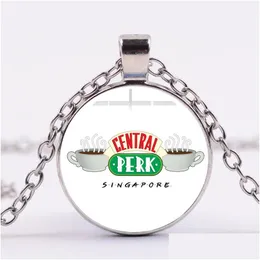 Pendant Necklaces Classic Friends Tv Show Necklace American Peephole Frame Central Park Coffee Time Poster Glass For Drop Delivery Jew Dhgzg