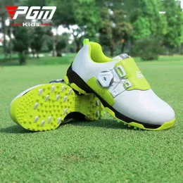 Andra golfprodukter PGM Children's Golf Shoes Button Shoes Reverse Underpants Waterproof Youth Sports Shoes Boys and Girls Sports Shoes XZ211 HKD230727