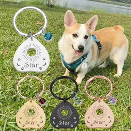 Personliga husdjurs-ID-taggar Namnplatta gratis graverade namntaggar Anti-Lost Pendant Anpassning Metal Ouija Board for Cat Dog Collar L230620