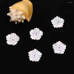 Charms Perla naturale Conchiglia madre Alla moda Bianco multistrato a forma di fiore Collana con ciondoli Orecchini Accessori per bracciali da donna