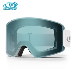 Ski Goggles Findway Men Women Anti Fog Cylindrical Snow UV Protection Snowboard For Adult 230726