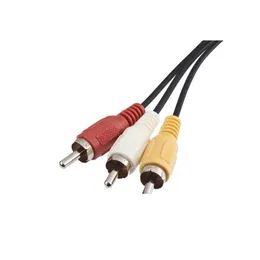 Audio Cables Connectors 180Cm Av Tv Rca Video Cord For Game Cube/For Snes Gamecube/For N64 64 Wholesale Store 500Ps/Lot Drop Deliv Dhvsi