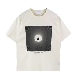 Men's T-shirts Men Women Vintage Heavy Fabric RHUDE BOX PERSPECTIVE Tee Slightly Loose Tops Multicolor Logo Nice Washed Rhude T-shirt 668