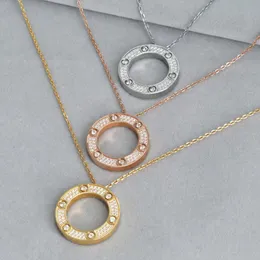 Famoso designer de joias para mulher pingente colar de amor cjeweler joias de luxo bijuterias de aço inoxidável moda clássico atender colares de casamento ouro prata rosa