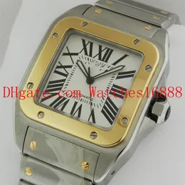 Top Quality 100 Automatic Machinery Mens Watch Steel inoxidável 18k Yellow Gold w200728g Men's Sport Wist Wat2866