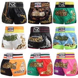 Mäns shorts Muay Thai Boxing Shorts Men's Women's Kids Teenagers Kickboxing Fighting MMA Trunks Sanda Cruppling BJJ Sports Short Pants BJJ 230726