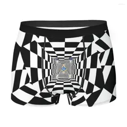 Underpants Black Block Man's Boxer Briefs Freemason Highly Breathable Top Quality Print Shorts Birthday Gifts