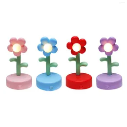 Table Lamps Creative Flower Lamp Night Light Portable NightStand Desk For Living Room Bedroom Dorm Decoration Kids Gift