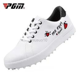 Inne produkty golfowe PGM Wodoodporne buty golfowe Damskie Buty golfowe Miękkie i oddychające uniwersalne buty sportowe na świeżym powietrzu White White Buty HKD230727