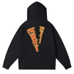 vlone man shirt big V hoodie designer mens hoodies Graphic Letter Print Sweatshirt luxury Mens Thermal Hoodie Top Pullover with Pocket full zip hoodie womens women