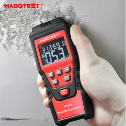 Moisture Meters HT632 Wood Moisture Meter Wall Water Tester Digital Humidity Meter HABOTEST Two Pins Hygrometer Concrete Cement Brick Detector 230727