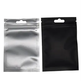 8 5 13cm Siyah Mat Alüminyum Folyo Zip Kilit Paketleme Çantası 100 PCS Lot Yeniden Yerleştirilebilir Mylar Fermuar Paket Poşeti Kendi Sızdırmazlık Depolama Paketi275o