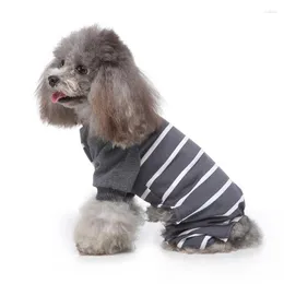 Hundkläder Fyra meter lätt pyjamas Pure Jumpsuits 4 Ben Onesies T-shirt Pet Costume för små medelstora stora hundar