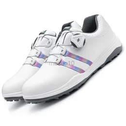 Other Golf Products PGM Golf Shoes Ladies Patent Anti-Slip Sneakers Colorful Waterproof Women Training Quick Lacing A Pair Of Shoes Wear-Resistant HKD230727