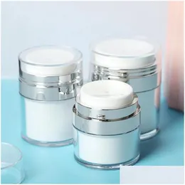 Bouteilles d'emballage 15G 30G 50G Pot de crème acrylique sans air Bouteille sous vide Cosmétique Maquillage Pots Récipient rechargeable Lotion Pompe Drop Deliver Dhqhn