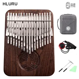 Nowość Hluru Professional Kalimba 34 Klucze Piano Wszystkie lite drewno czarny orzech Kalimba b/c ton ton finger piano instrument 230727