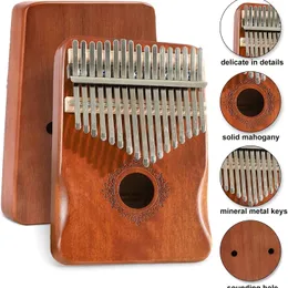 Novidade Itens 17 Teclas Mini Kalimba Dedo Polegar Piano Marimba Música Presente Para Crianças Iniciantes Amantes de Música Jogadores Estojo Portátil à Prova de Choque 230727