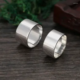 Cluster Rings 999 Sterling Silver Plain Ring Single Men Trendy Male Personality Tail