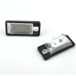 Car Light For A3 A4 A6 A8 Q7 RS4 RS6 LED License Plate Lamp White Color Auto Accessories2335