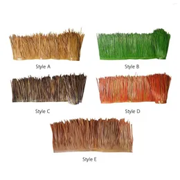Decorative Flowers DIY Artificial Palm Thatch Roll 100x50cm Easily Install Waterproof Durable