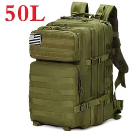 Outdoor Bags 50L Military Tactical Backpack for Men Waterproof Large Capacity Sport Hiking Camping Hunting Trekking Rucksacks 230726