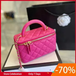 Kozmetik Çantalar Kılıflar 2022 Yeni Klasik Kapitone Makyaj Çantası Mirror Top CO TOTE TOTE Crossbody Omuz Kozmetik Case296L