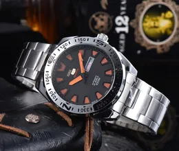 Высококачественная лучшая марка Seikx Five Ioom серия Mens Watch 44 -мм циферблат стальные ремни Календарь неделя