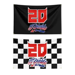 Lådor 3x5 ft fabio quartararo flagga polyester digital tryckt motorcykel racing club banner