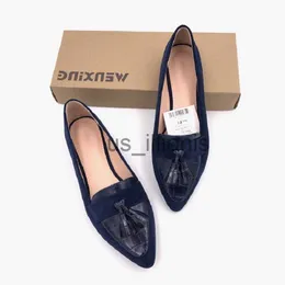 Scarpe eleganti da donna vintage Oxfords Scarpe piatte Mocassini in pelle scamosciata per donna British Style Lady Nappa Scarpe singole 2020 Scarpe autunnali Donna J230727