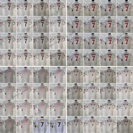 7 camisas de beisebol da Copa do Mundo Julio Urias combinando com a cor branca costurada