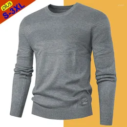 Herrtröjor Autumn Men Pullover Fasion O-Neck Slim Sweater Knitwear Jumper Man Man Jersey Top Boy Sweatsirt Tees Rey Black