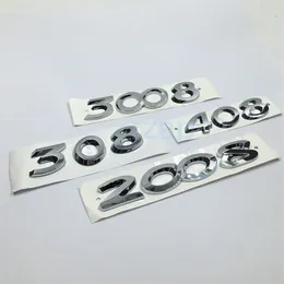 3D Chrome Srebrna naklejka dla Peugeot 2008 3008 308 408 LISTY ZDATEK EMBLEM Logo