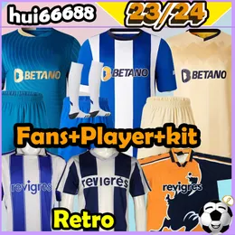 Футбольная майка PortOs 23/24 Retro 1990–2004 CAMPEOES EVANILSON VITINHA MEHDI PEPE SERGIO OLIVEIRA MEHDI LUIS DIAZ MATHEUS, третья футбольная форма на выезде, детская форма