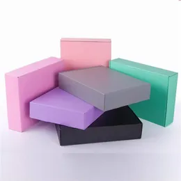 10pcs 15 15 5cm Gri Siyah Pembe Kağıt Ambalaj Karton Kutusu Süsleri Eşarp Kravat Hediye Ambalaj Kağıdı Karton Box2205