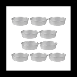 Pişirme Kalıpları 10 PCS Mini Oval Yumurta Şekli Alüminyum Alaşım Metal Peynir Pan Kek Kalıp Ekmek Kalıp Tart Tutucu Puding Jelly Tin