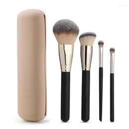 Förvaringslådor Makeup Brushpåse med magnetisk spänne multifunktionell portabl mjuk dammsäker kosmetisk hållar container påse fodral