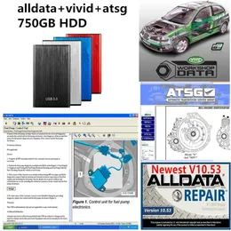 2021 AllData 자동 수리 소프트웨어 모든 데이터 v10 53 ATSG Vivid Workshop이 750GB 하드 디스크 187m