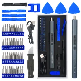 Screwdrivers WOZOBUY Electric Screwdriver 50 in 1 Electric Screwdriver Set Rechargeable Repair Tools Kit with Type-C for Smartphones Toys PC 230726